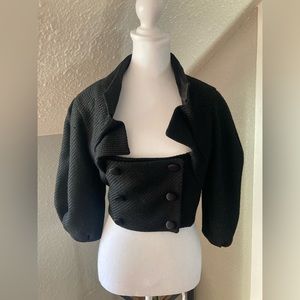 Black Linsey Ann couture jacket size S